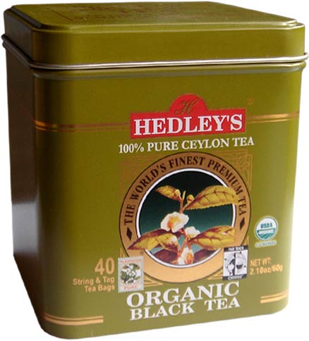 Hedley`s 50ct Organic Black Tea Metal Can