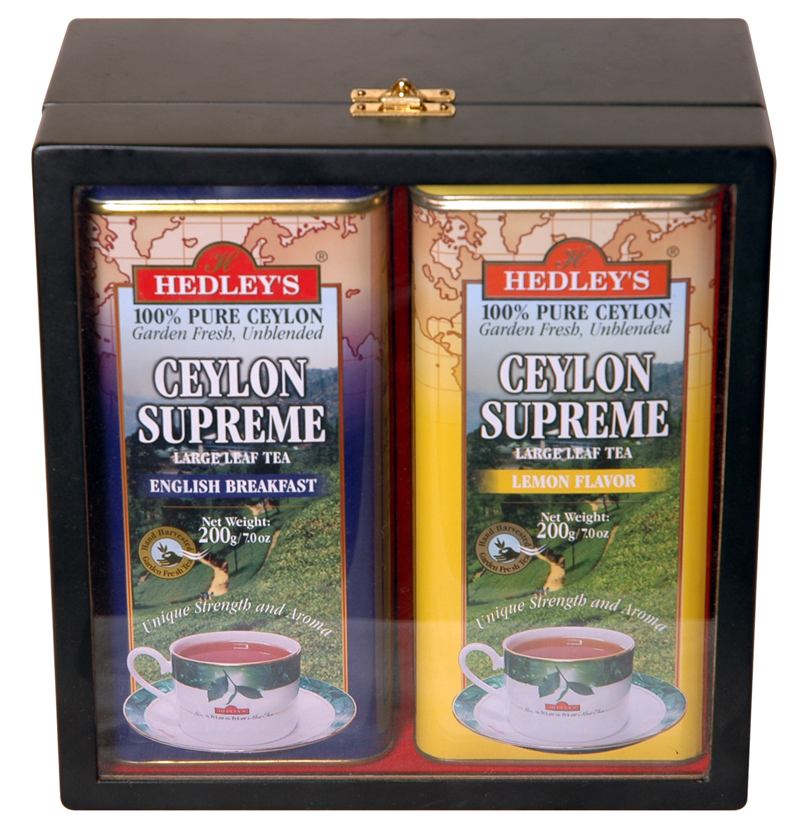 Hedley`s Gift Box with Leaf Tea Metal Cans